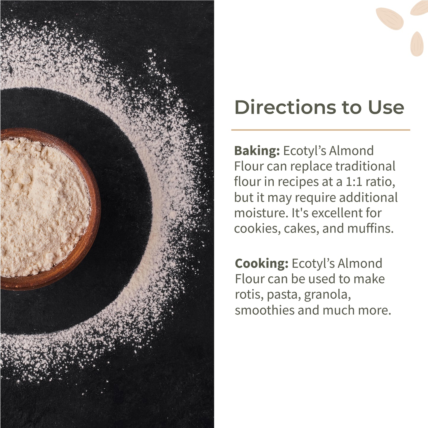 Ecotyl Almond Flour (Blanched) | Gluten Free | Keto Friendly  - 200g
