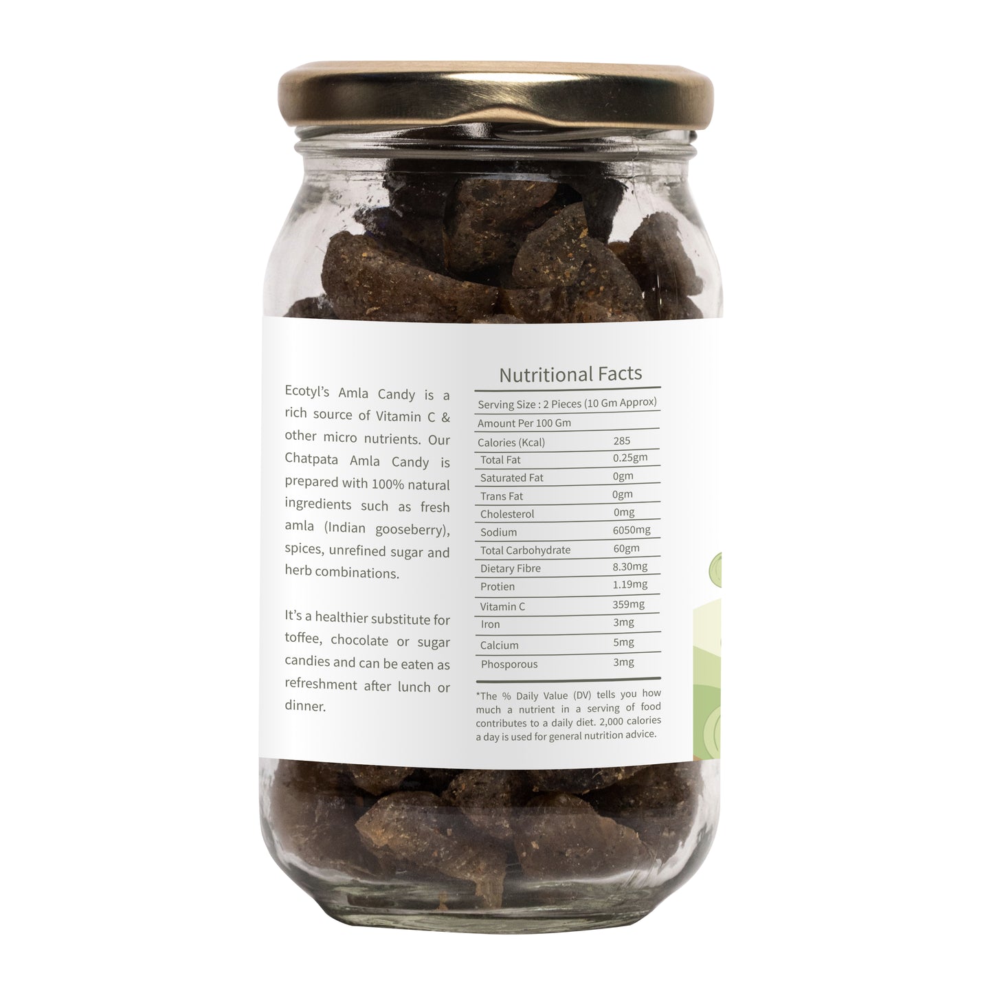 Ecotyl Amla Candy (Chatpata) | After Meal Digestive | Good for Gut Health  - 250g