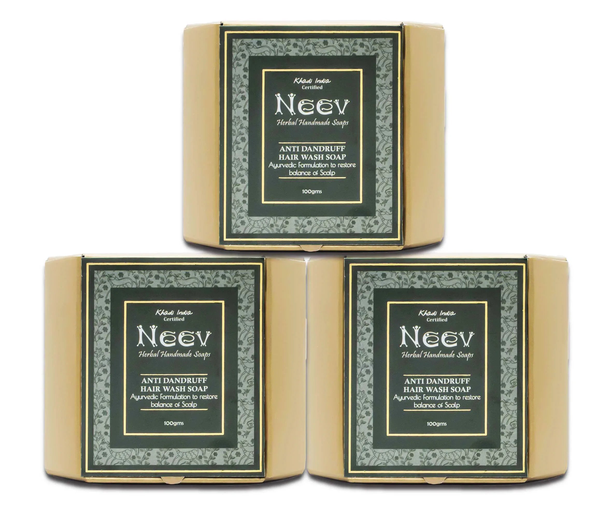 Anti Dandruff Hair Wash Soap - 100g ( Pack of 3 ) - Orgoshops