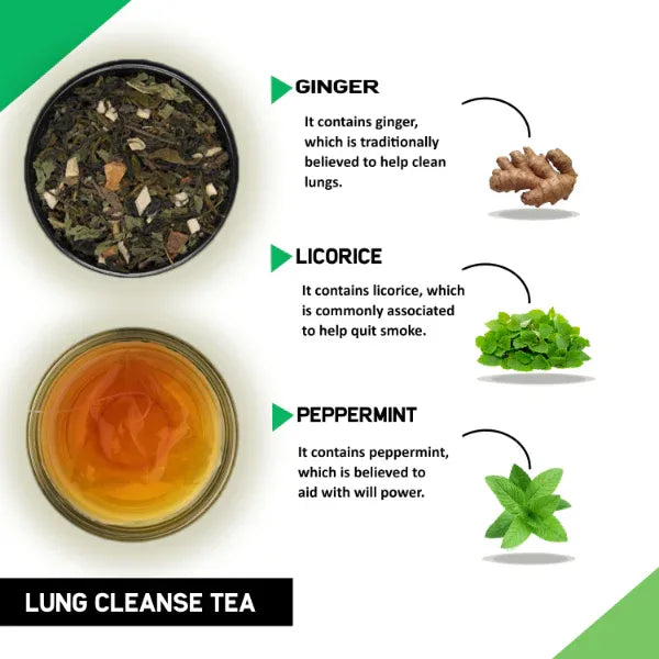 Anti Smoking Tea / Breathe Easy Tea to Quit Smoking and Lung Detox -100g (30 Bags) - Orgoshops