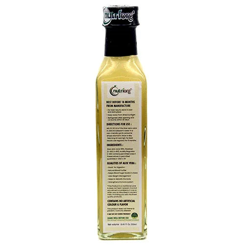 Nutriorg Aloe vera Juice - 250 ml - Orgoshops