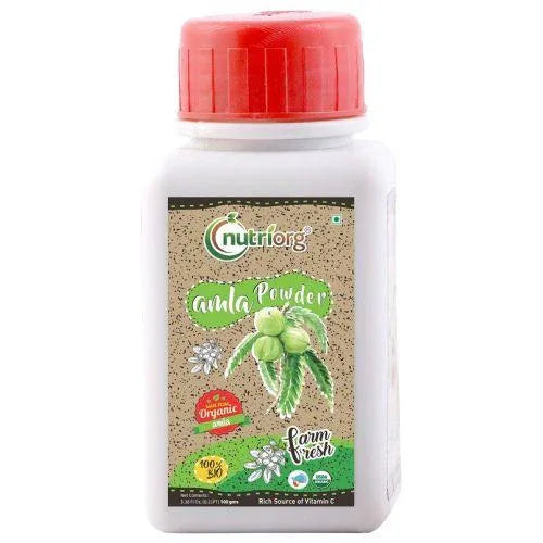 Nutriorg Certified Organic Amla Powder - 100g ( Pack of 3) - Orgoshops