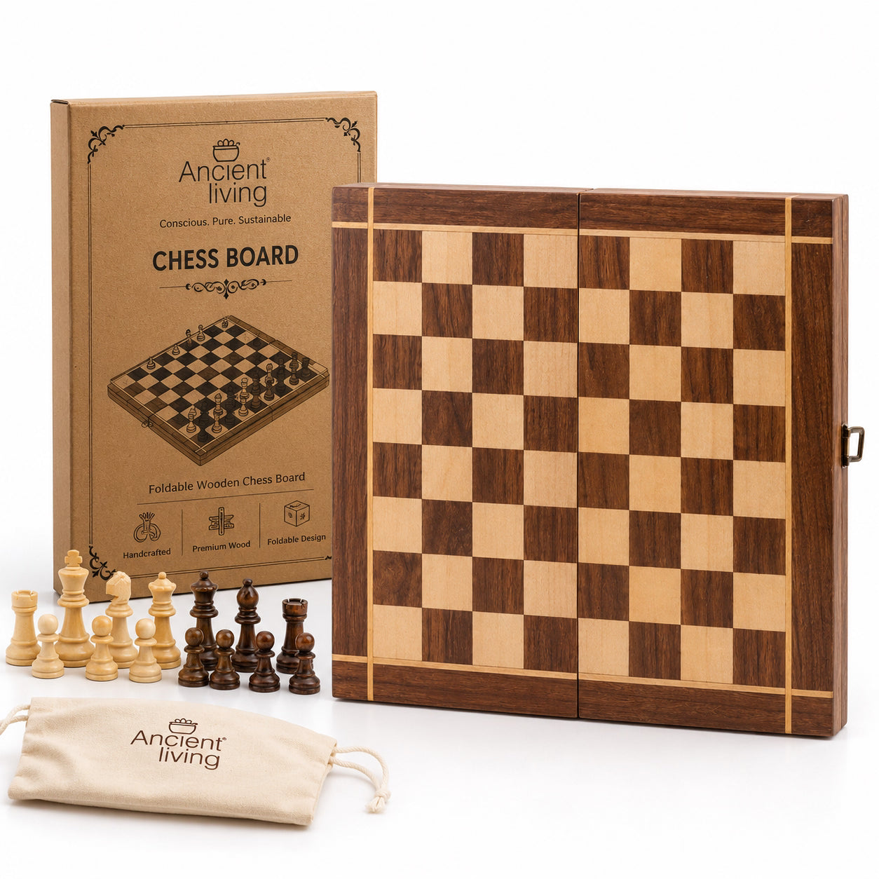 Anciant living Chess Board Game