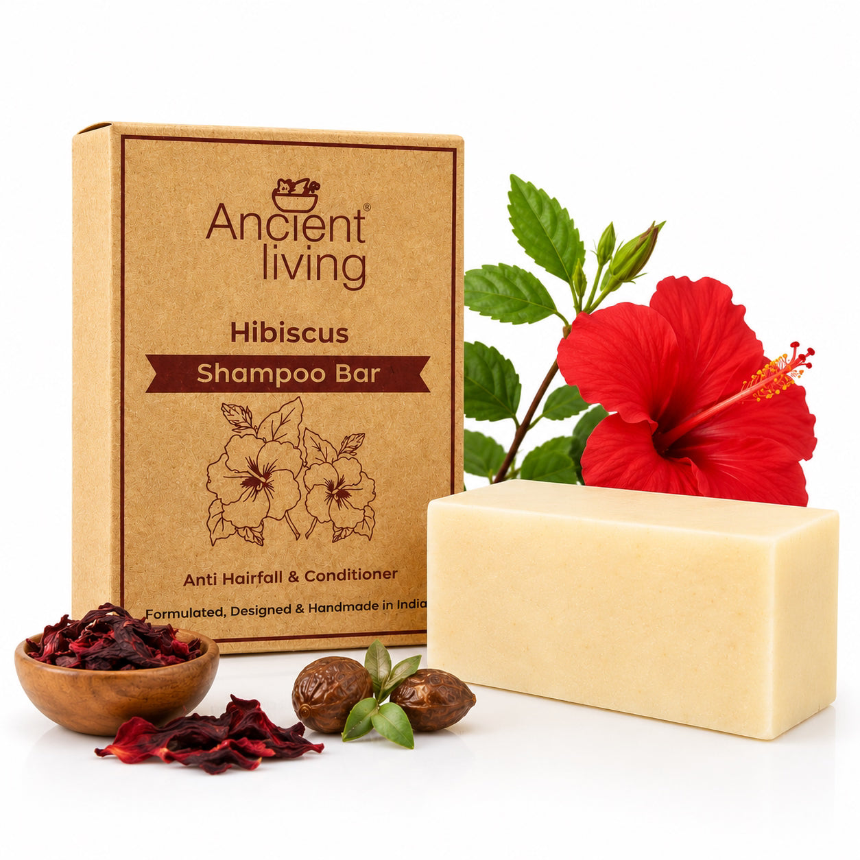 Ancient Living Hibiscus Shampoo Bar - 100 G