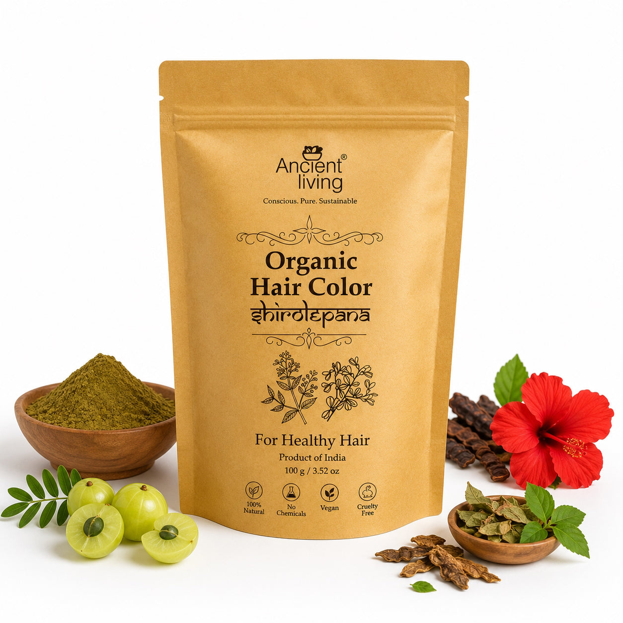 Ancient Living Organic Hair Color - 100 Grams
