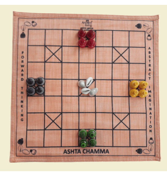 Ancient living Ashta Chamma / Katta Mane / Ludo game