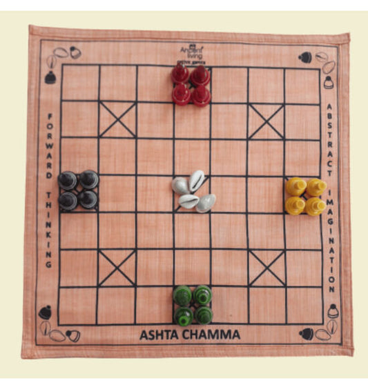 Ancient living Ashta Chamma / Katta Mane / Ludo game