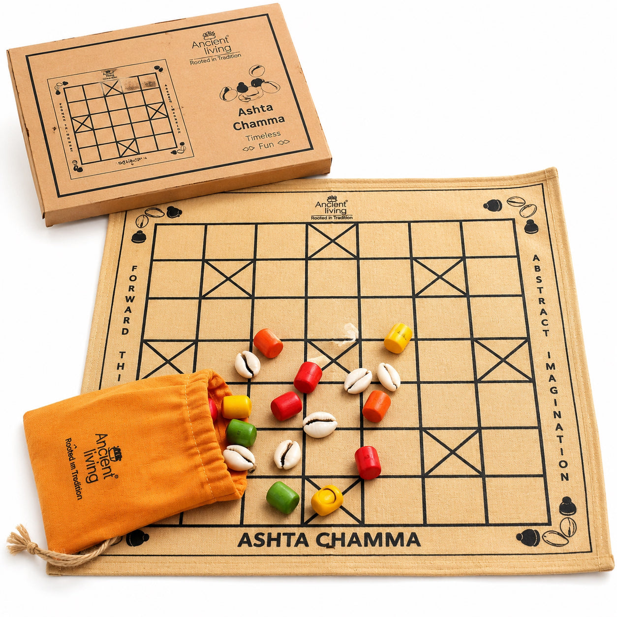 Ashta Chamma / Chowka Bara / Ludo board game (Crafted in raw Silk)