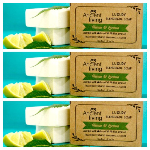 Neem & Lemon Luxury Handmade Soap -100gm(pack of 3)