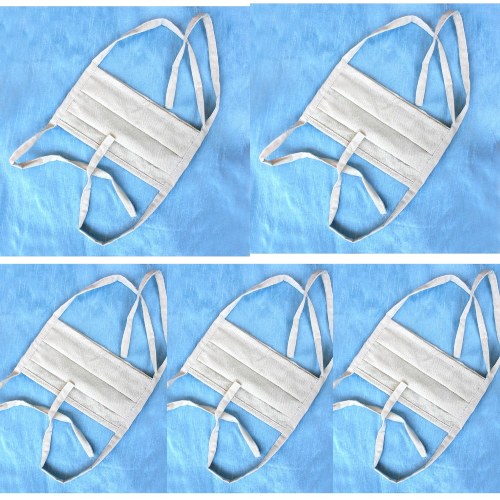 Double Layered Tie-able Cloth Mask - Set of 5