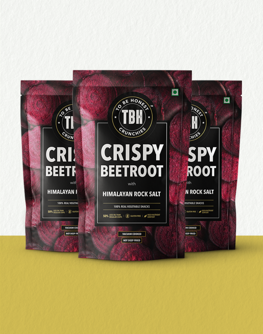 Pack of 3 - Crispy Beetroot with Himalyan Rock Salt 180g