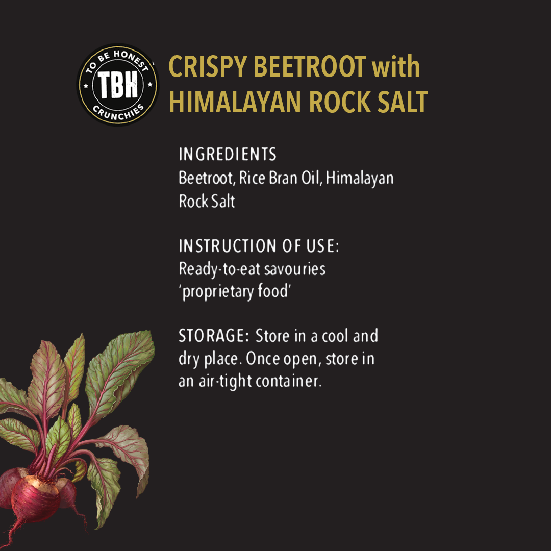 Pack of 3 - Crispy Beetroot with Himalyan Rock Salt 180g