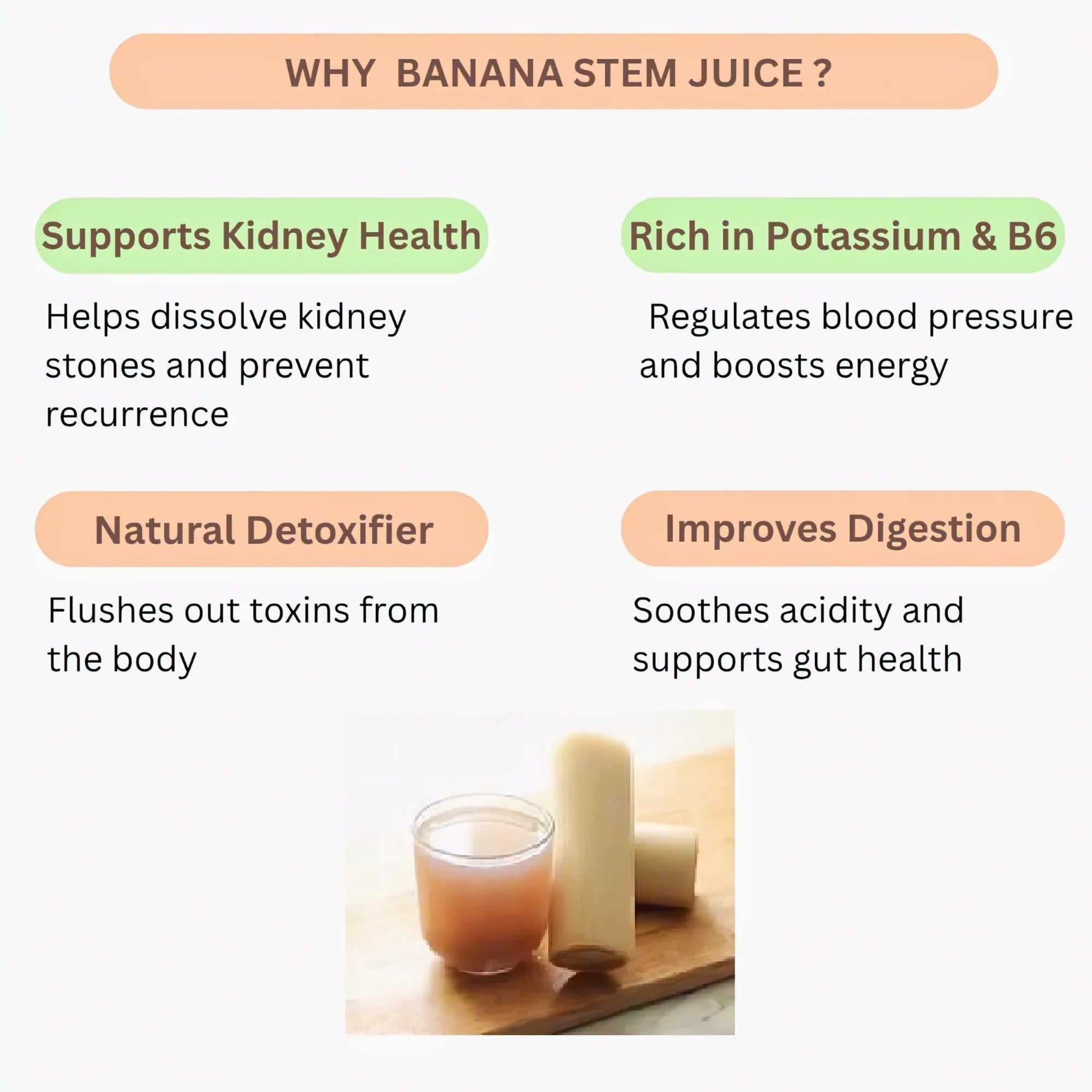 GJ Global Herbs Banana Stem Extract Juice - 500 ml - Orgoshops