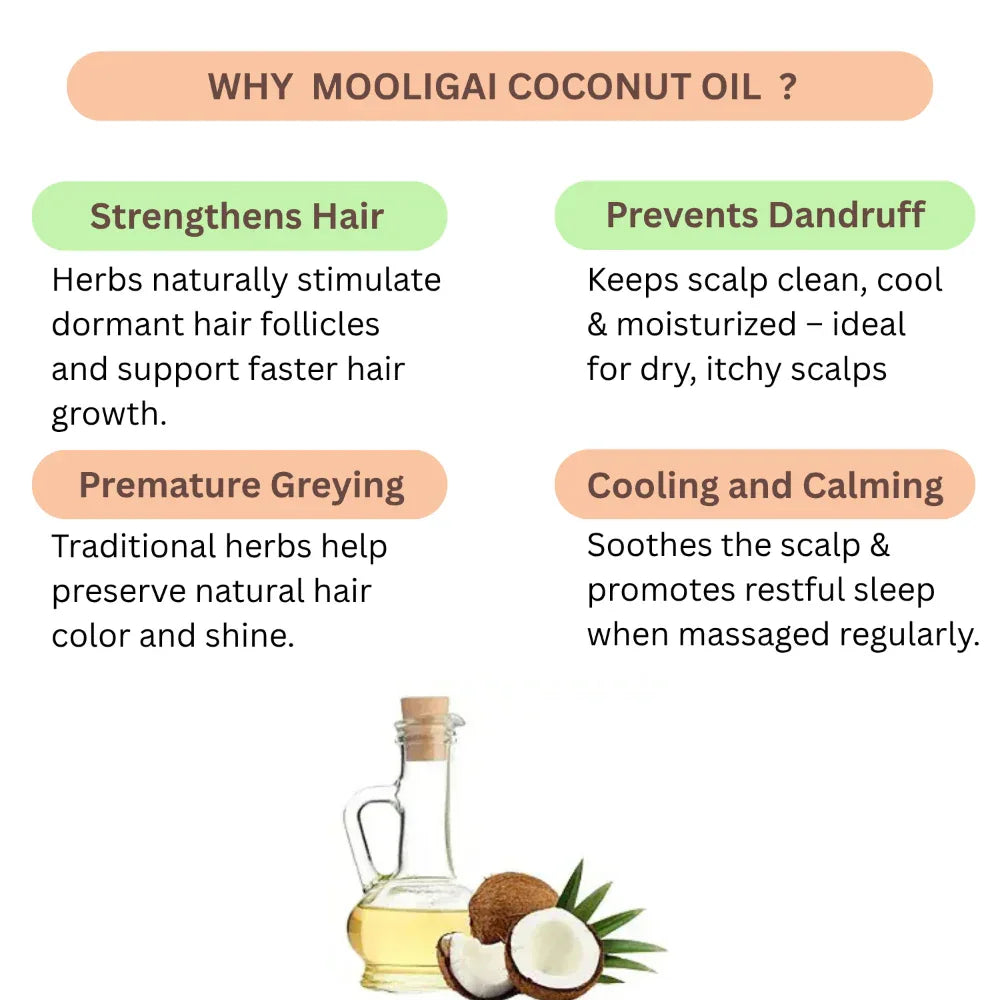 Benefits of Mooligai Coconut Oil