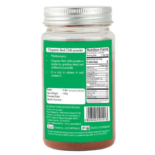 Benefits of Organic red chilli powder