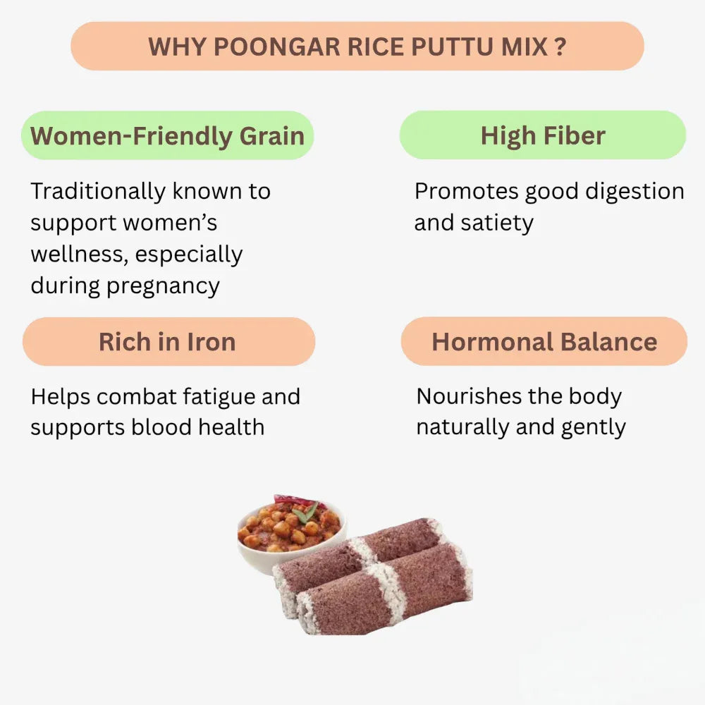 Dhaanyas Poongar Rice Puttu Mix / Poongar Arusi Puttu Maavu - 250 g (Pack of 3) - Orgoshops
