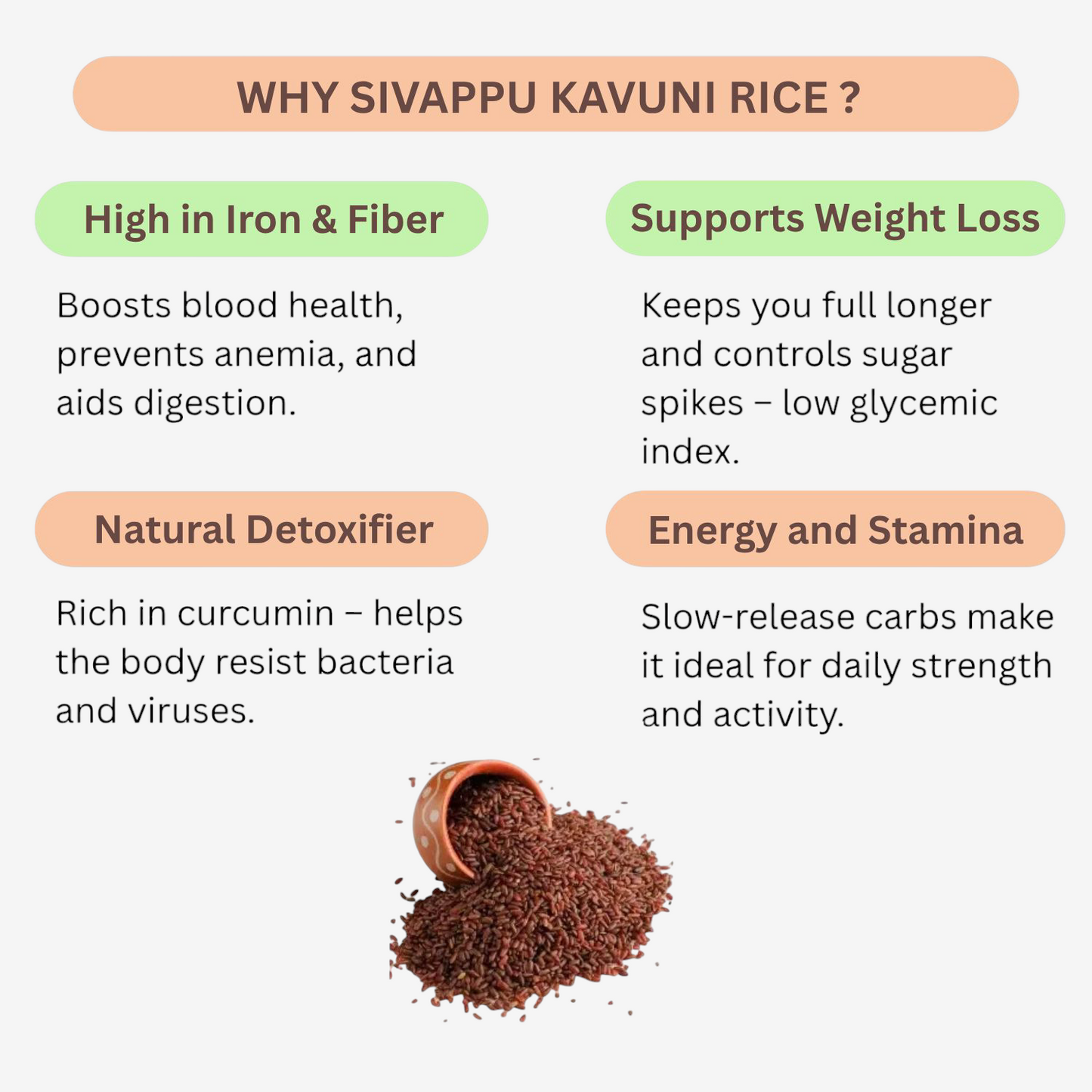 Benefits of Sivappu Kavuni Rice