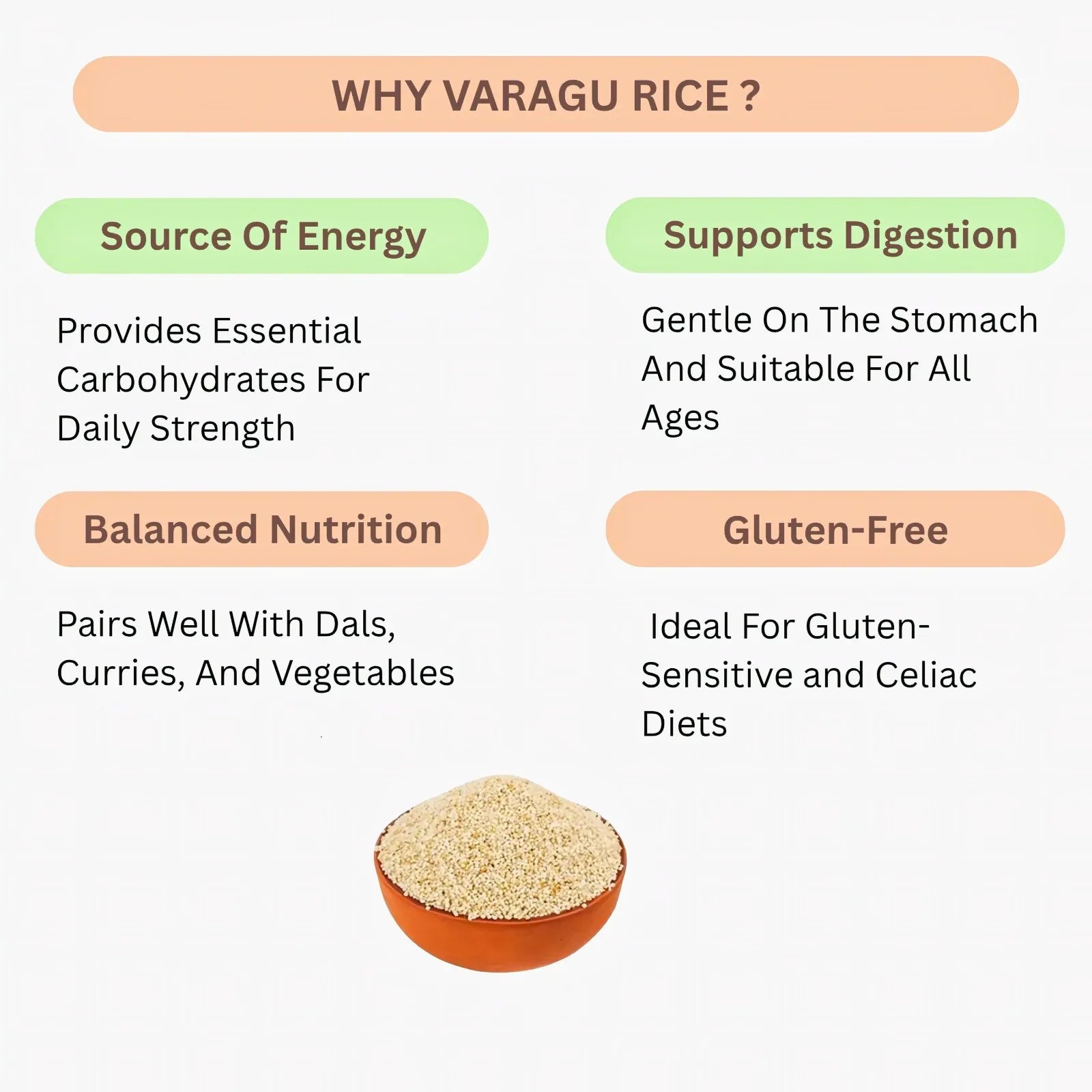 Araikkal Varagu Rice / Varagu Arisi - 500 g ( Pack of 2 ) - Orgoshops