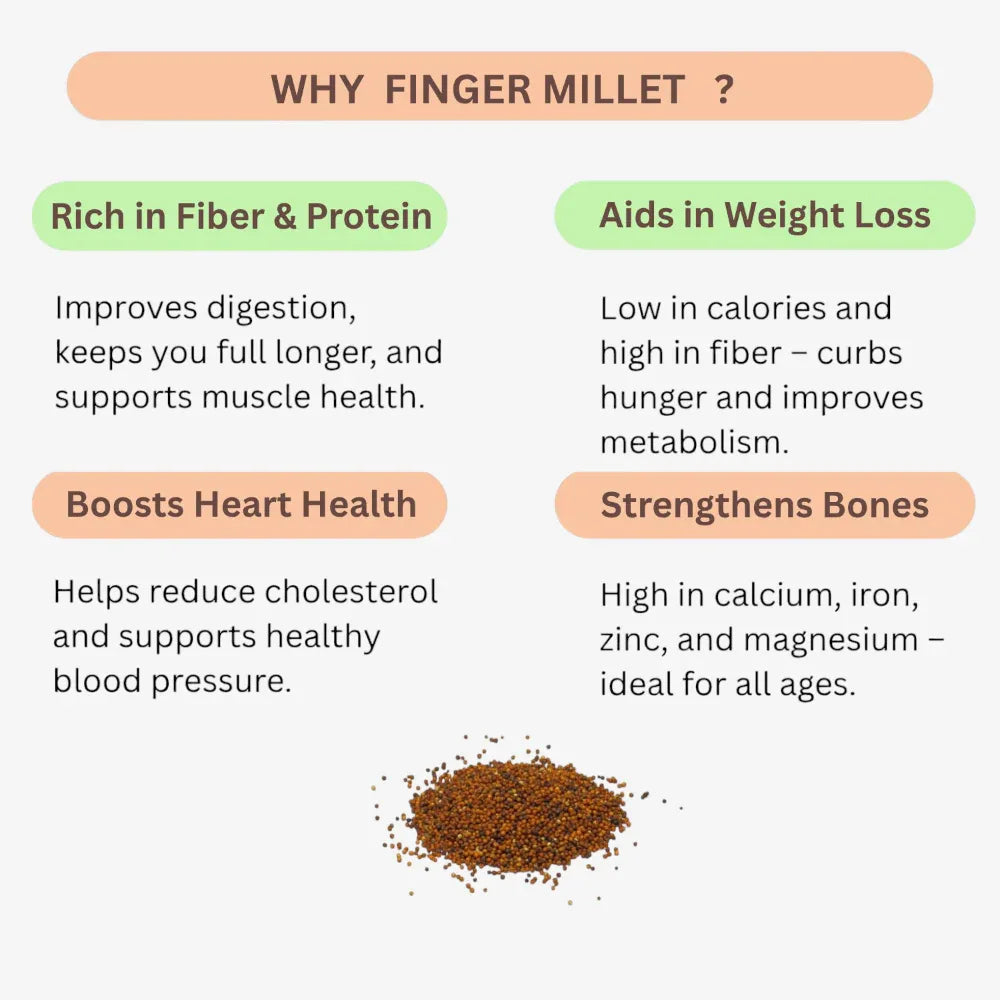 Thaiman Organic Ragi / Keluvarugu / Millet / Finger Millet - 2 kg - Orgoshops