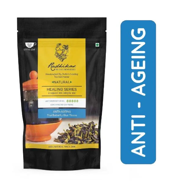 Anti-Ageing Thai Butterfly Blue Tisane | Natural Teas | Makes 25 Cups - Orgoshops