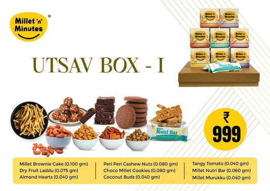 Millet & Nut Sweet and Snack Utsav Box 1 (580g) - Orgoshops