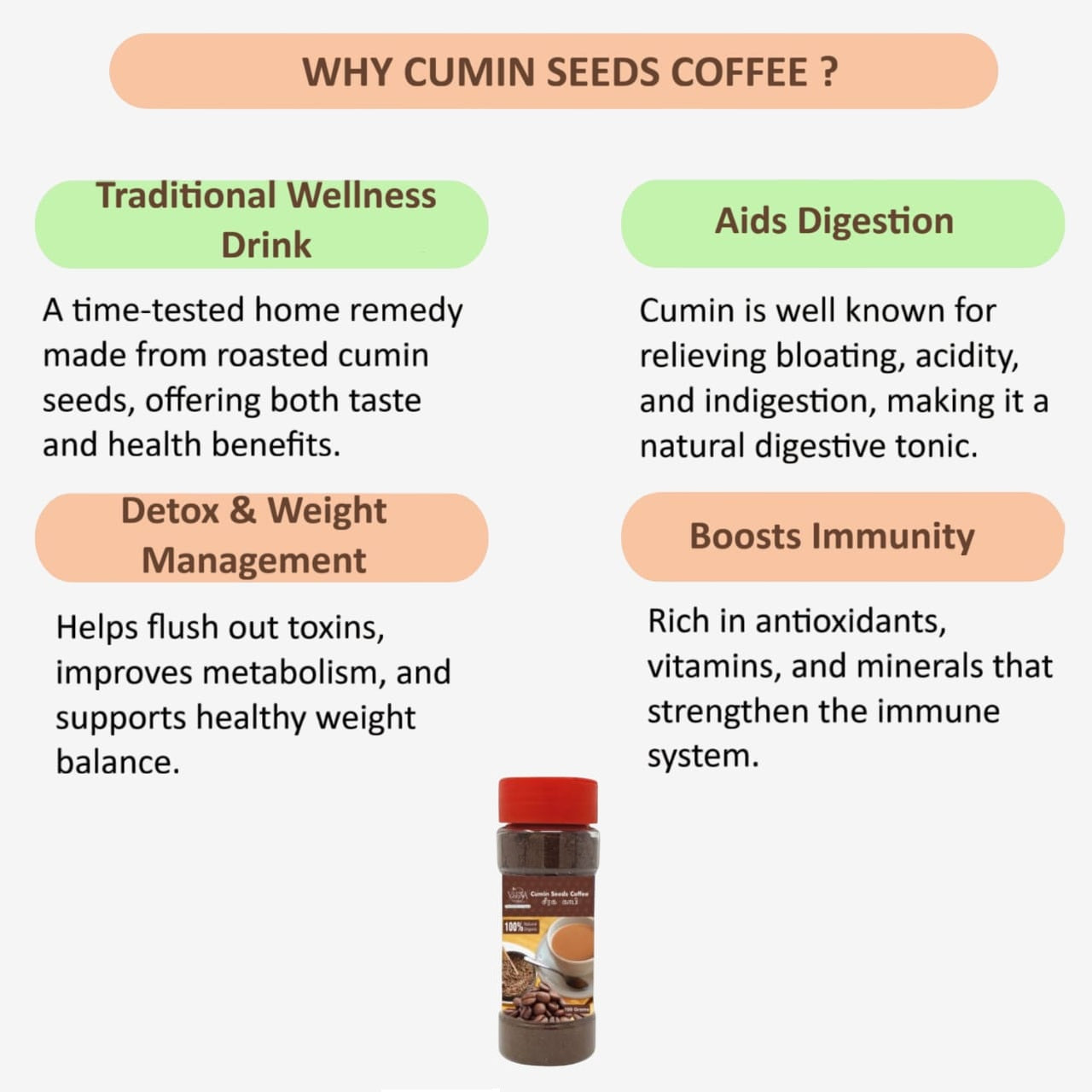 Cumin Seeds Coffee - 100g ( Pack of 2 )