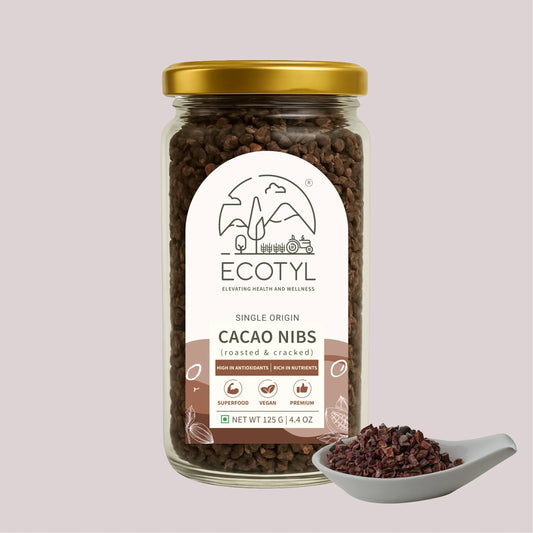 Ecotyl Cacao Nibs | Crunchy & Nutritious | High in Magnesium - 125g - Orgoshops