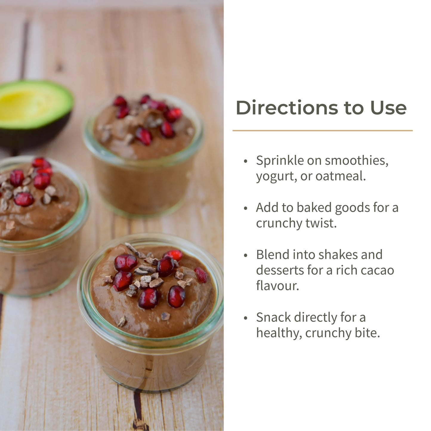 Ecotyl Cacao Nibs | Crunchy & Nutritious | High in Magnesium - 125g - Orgoshops