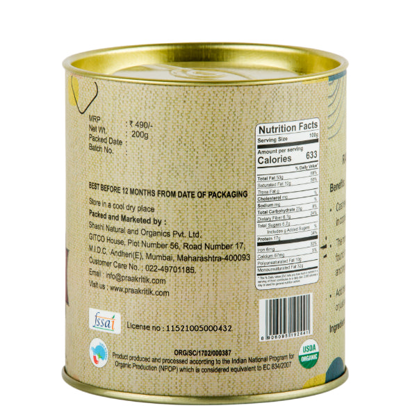 Praakritik Organic Whole Cashew W240-200g