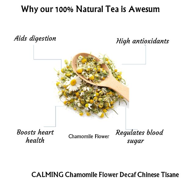 Calming Chamomile Flower Decaf Chinese Tisane | Cold & Hot Brew | Makes 25 Cups