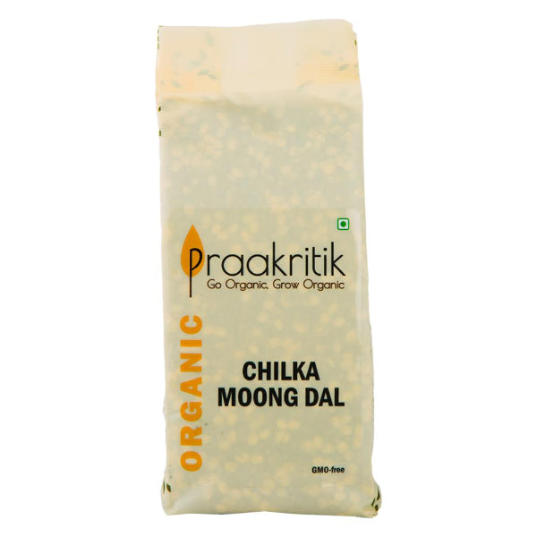 Praakritik Organic Chilka Hara Moong-1kg