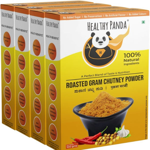 Healthy Panda Roasted Gram Chutney Powder - 250 g (125g Pack of 2)