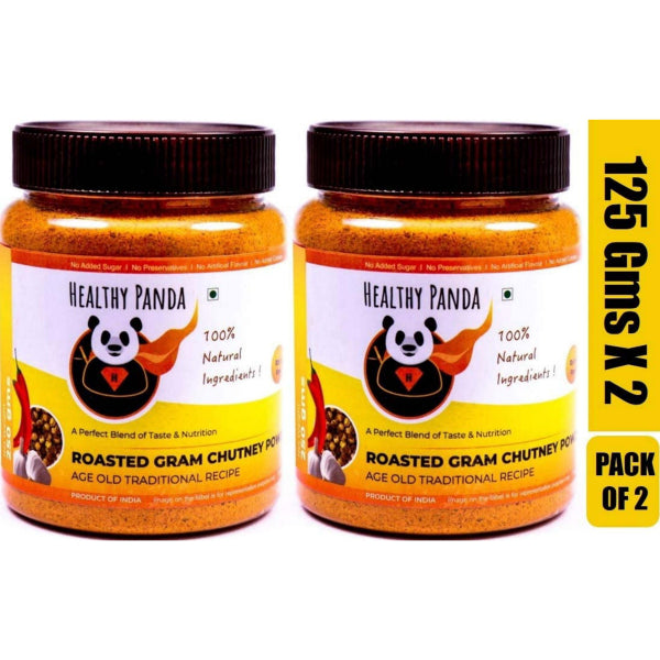 Healthy Panda Roasted Gram Chutney Powder - 250 g (125g Pack of 2)