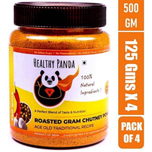 Healthy Panda Roasted Gram Chutney Powder - 250 g (125g Pack of 2)