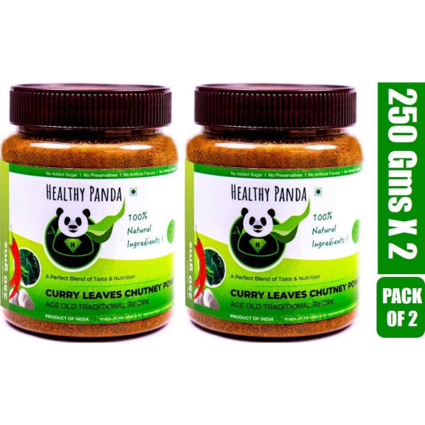 Healthy Panda Curry Leaves Chutney Powder - 250 g (125G Pack of 2)