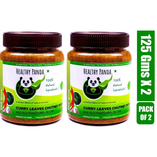 Healthy Panda Curry Leaves Chutney Powder - 250 g (125G Pack of 2)