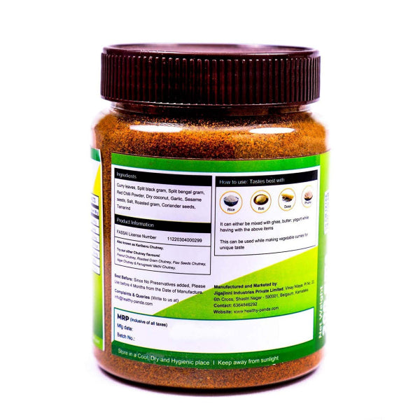 Healthy Panda Curry Leaves Chutney Powder - 250 g (125G Pack of 2)