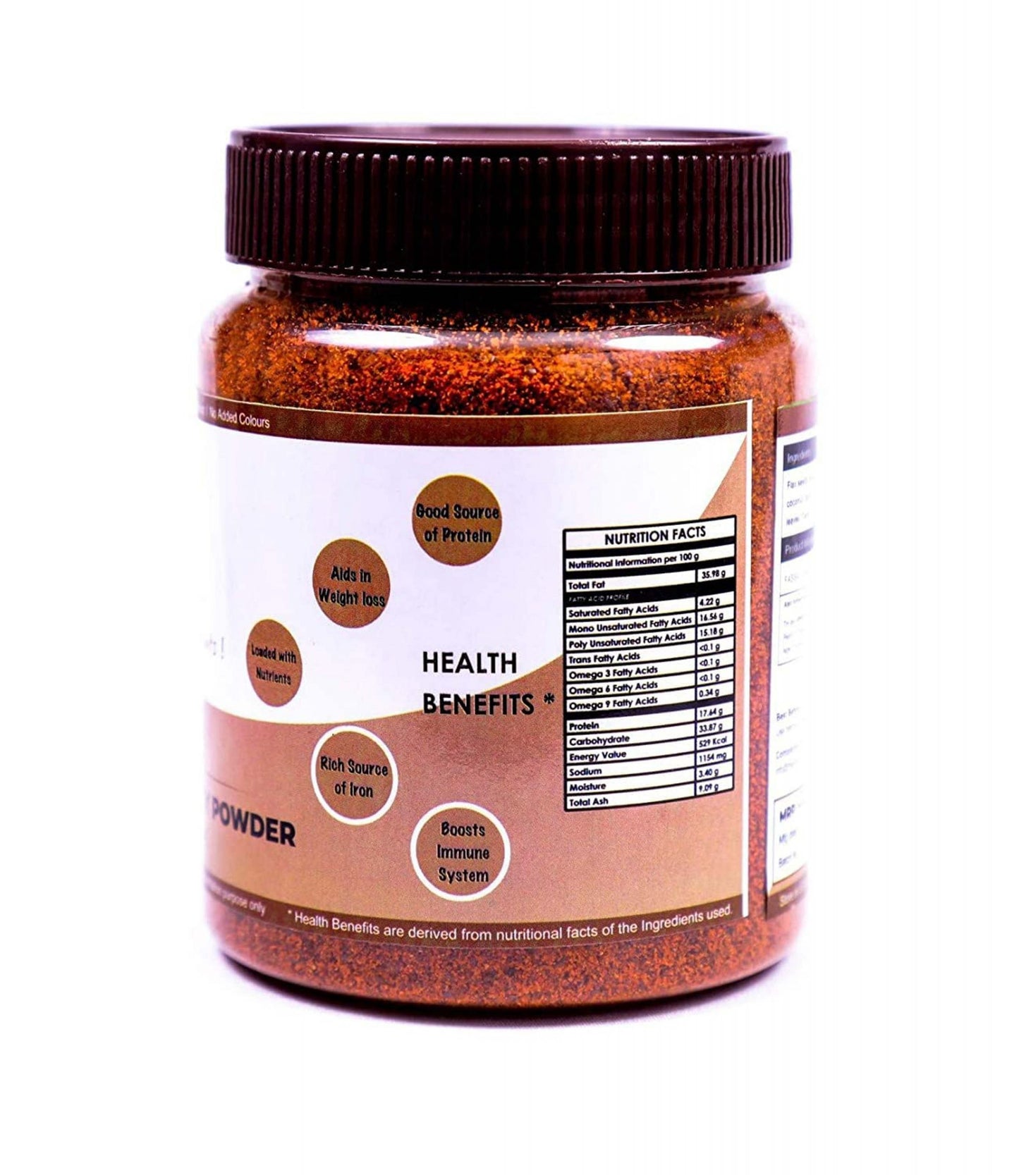 Healthy Panda Flax Seed Chutney Powder - 250 g (125g Pack of 2)