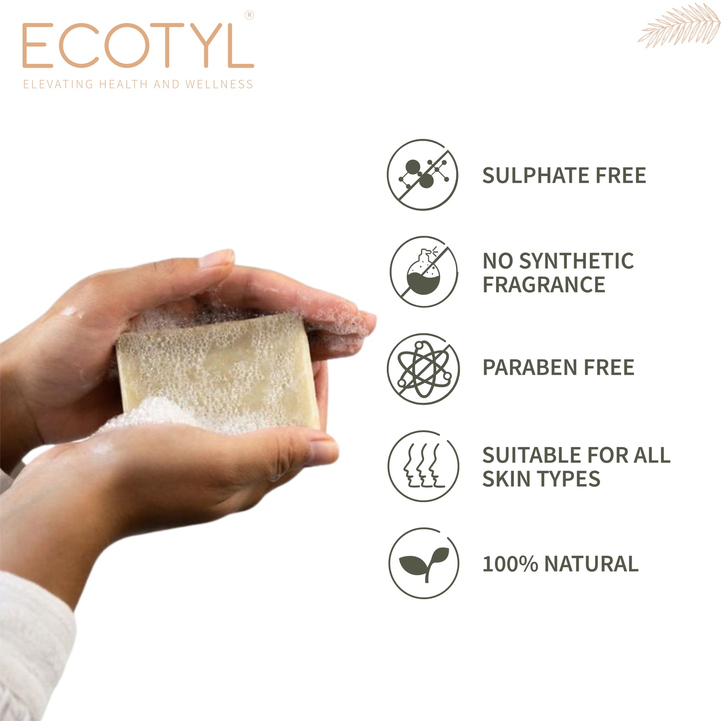 Ecotyl Coconut Milk Soap with Vanilla | 100% Natural | Nourishing & Hydrating  - Set of 2