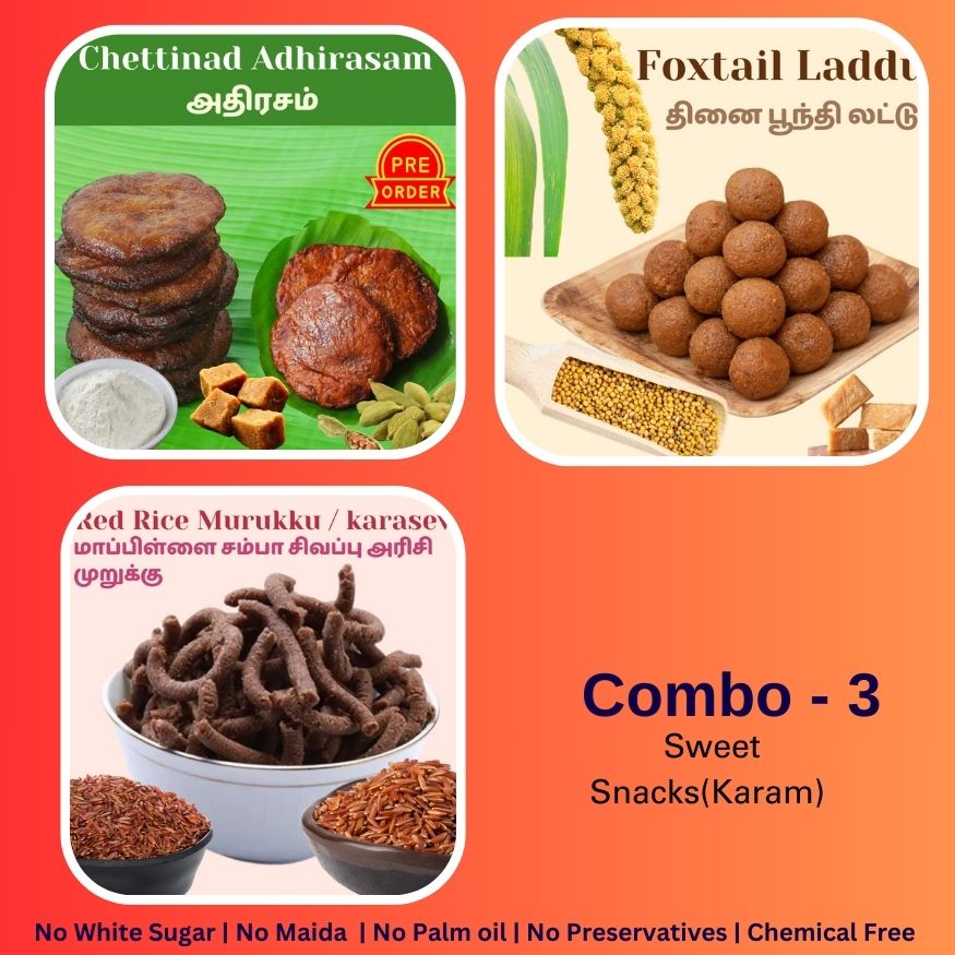 Diwali Combo 3-Traditional Sweets & Snacks Box - Pre Booking valid till 28/10/2023