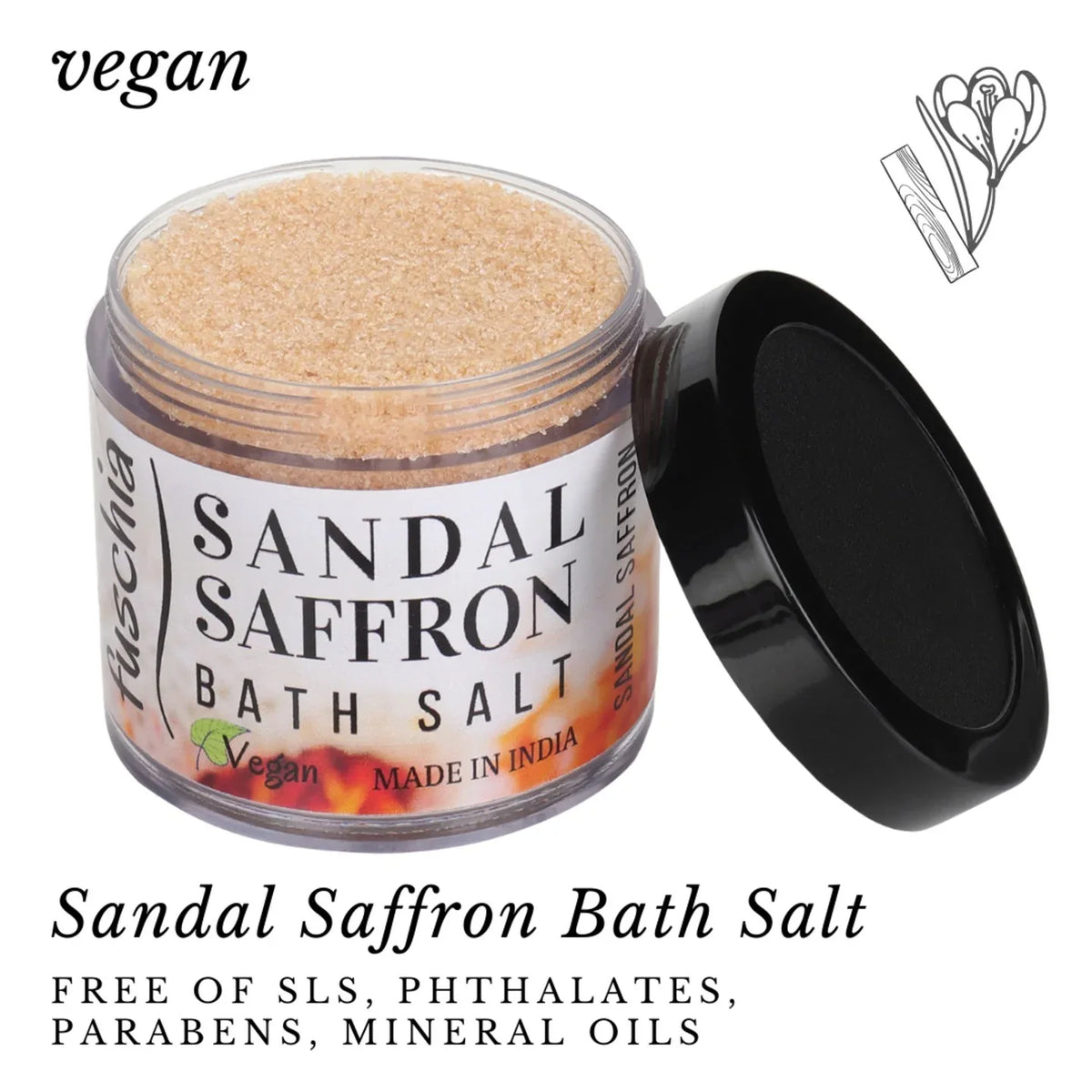 Fuschia Sandal Saffron Bath Salt - 100g - Orgoshops