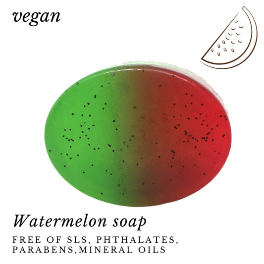 Fuschia - Watermelon Natural Handmade Glycerine Soap - 100g