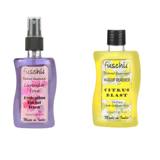 Fuschia Makeup Remover & Facial Toner Combo - 100ml