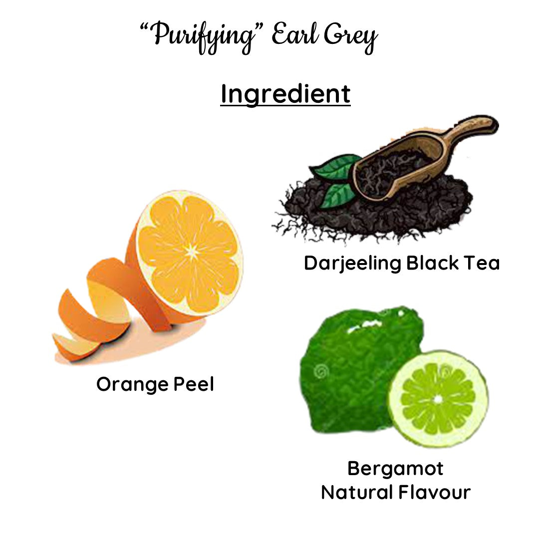 Purifying Earl Grey Tea | Certified Organic | Cold & Hot Brew | (100 gm) Makes 50 Cups