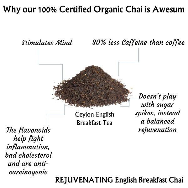 Rejuvenating English Breakfast Chai | Cold & Hot Brew | (100 gm) Makes 40 Cups