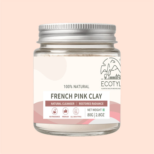 Ecotyl French Pink Clay | Gentle Detox Clay | Skin Brightening  - 80g