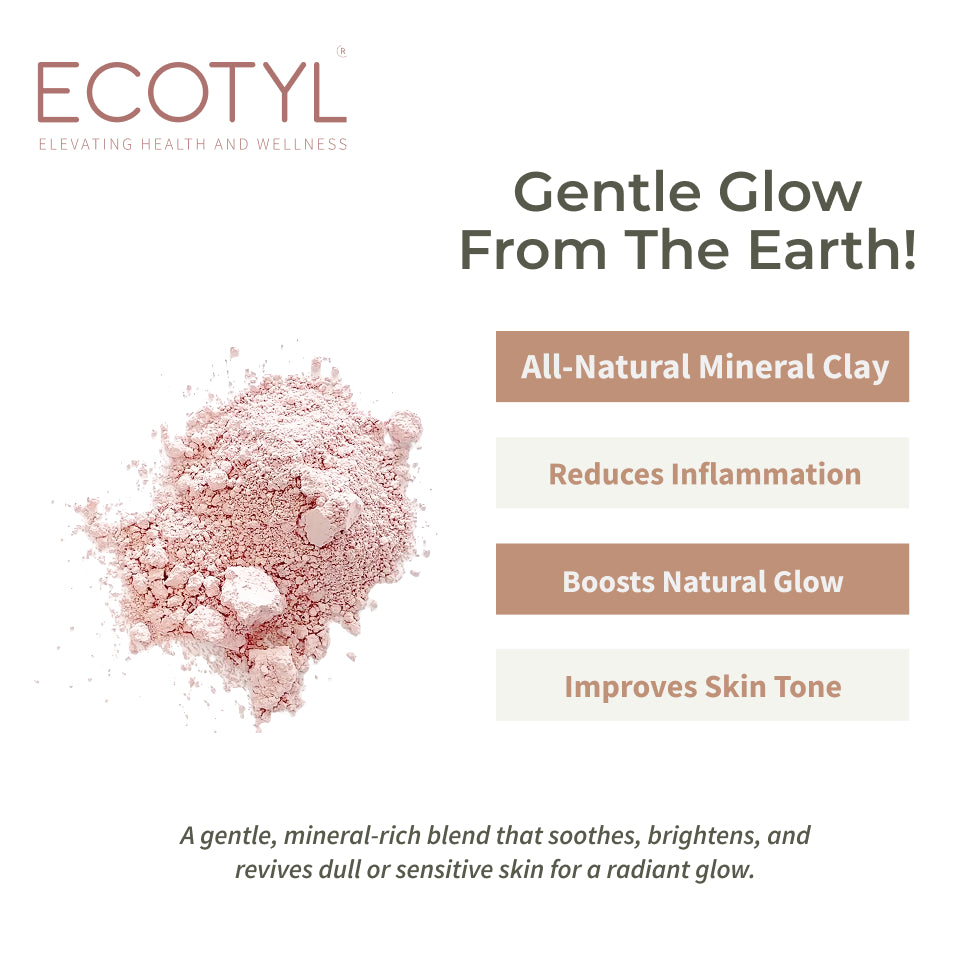 Ecotyl French Pink Clay | Gentle Detox Clay | Skin Brightening  - 80g