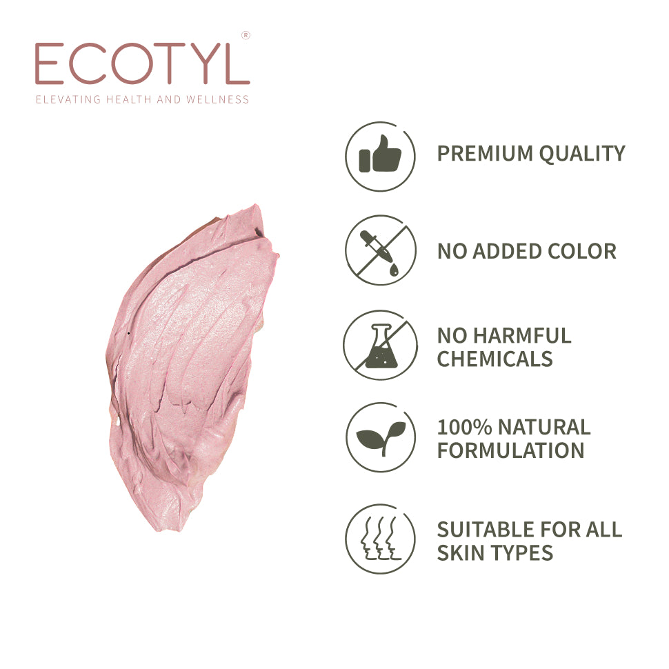 Ecotyl French Pink Clay | Gentle Detox Clay | Skin Brightening  - 80g
