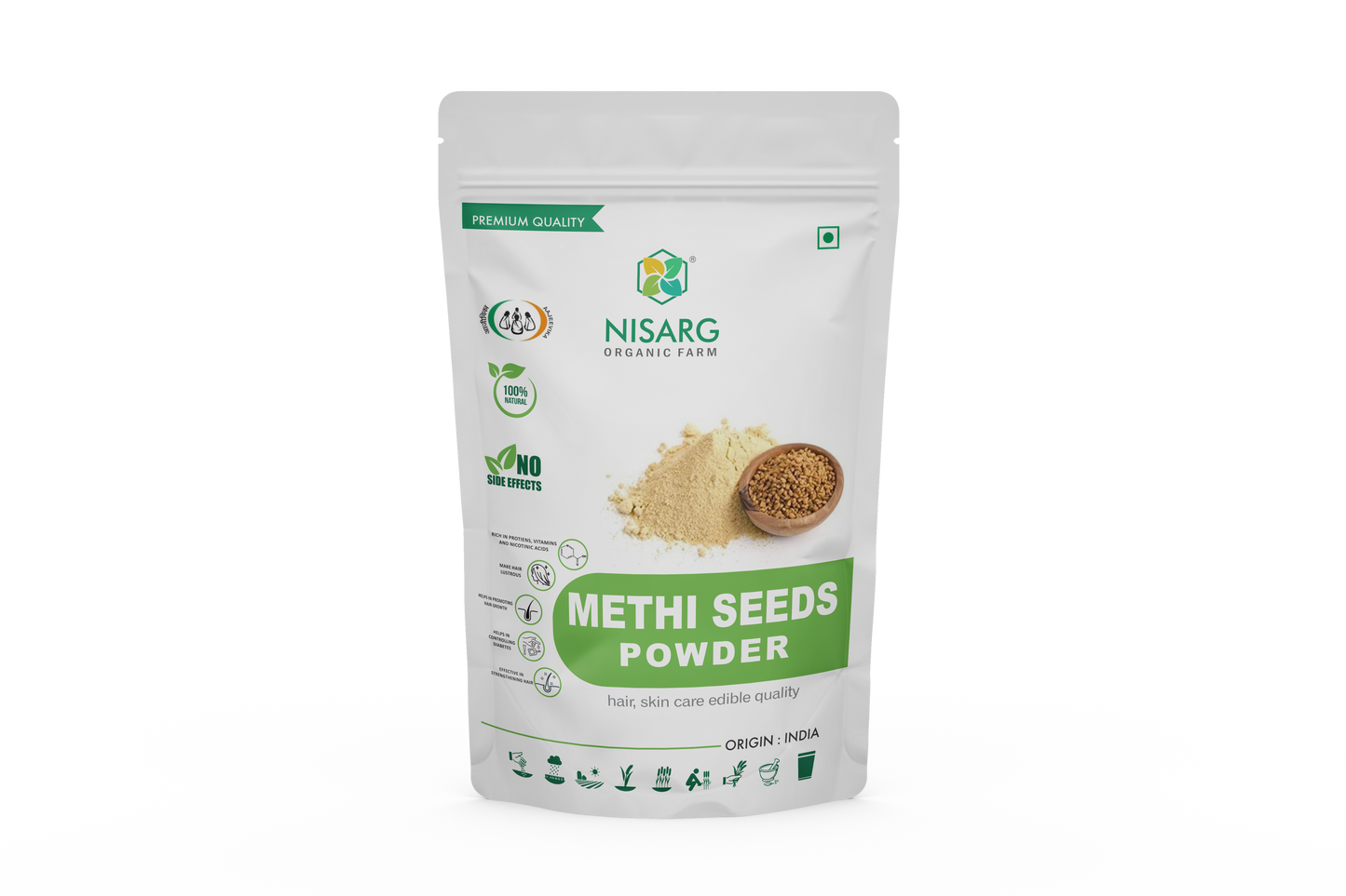 Nisarg Organic Farm Fenugreek/ Methi Seeds Powder