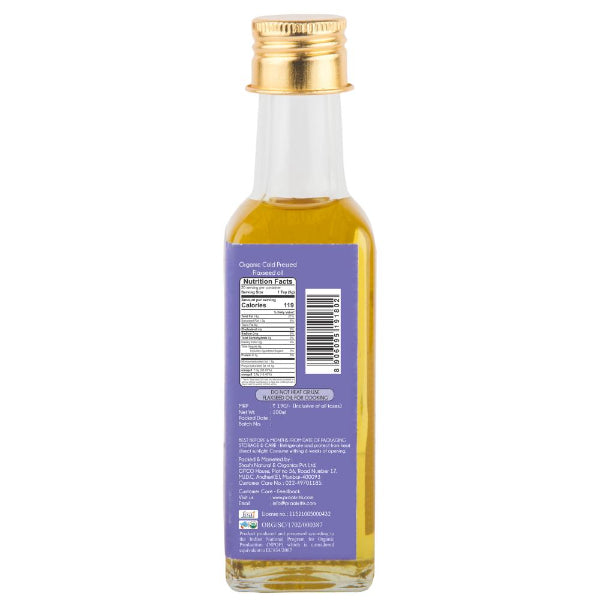 Praakritik Organic Cold Pressed Flaxseed Oil-100ml